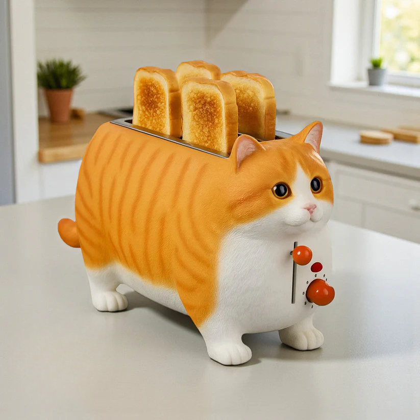CattyToast Toaster - Purr-fectly Fun Breakfast!
